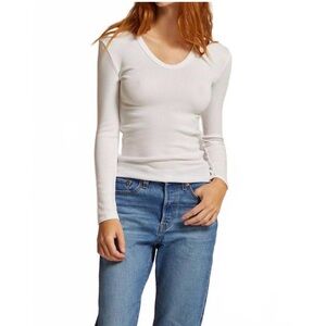 PERFECTWHITETEE  White Long Sleeve Robyn Small